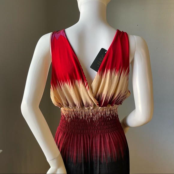 Red New Women’s striped sleeveless dress size Medium - Picture 5 of 13